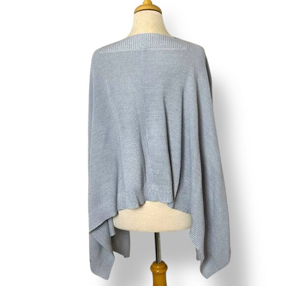 Lululemon Forward Flow Gray Relaxed Lightweight Poncho Sweater Wrap Women's OS - Picture 4 of 9
